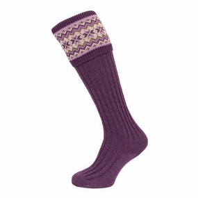William Powell Fairisle Ladies Merino Shooting Socks - Thistle Daily Hot Deal Trending Offer Today