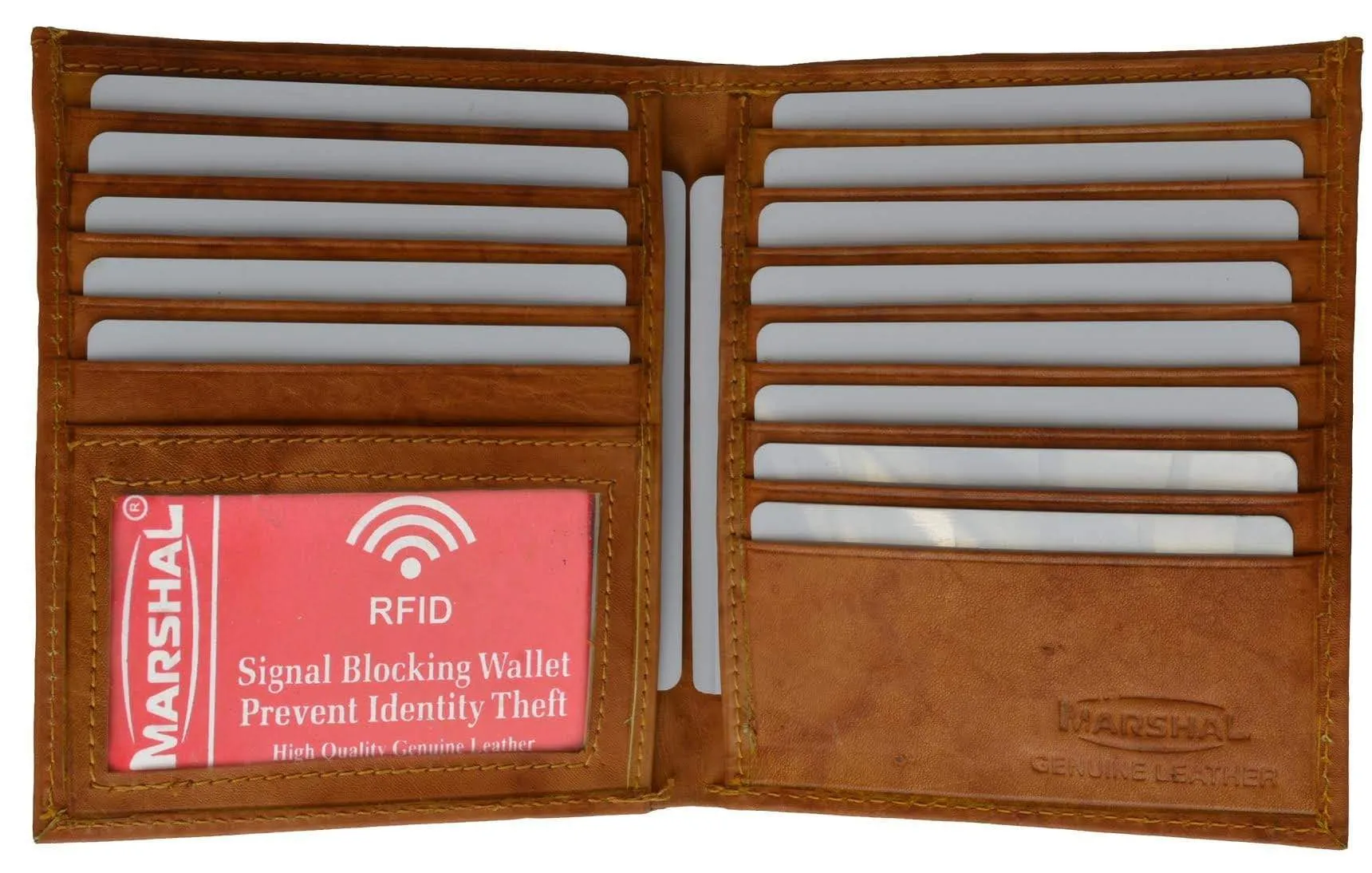 Hot Offer Ending Soon Shop the Savings Now Extra Capicity Rfid Blocking Bifold Hipster Credit Card Wallet Premium Leather Rfid 2502 (C)