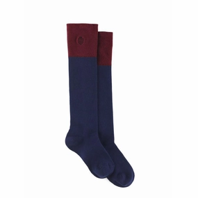 Fairfax & Favor Ladies Boot Socks (Uk 4 - 8) - Burgundy Big Savings Alert