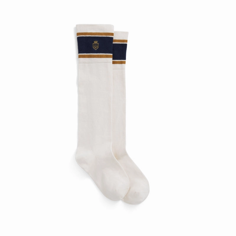 Today Only Hot Pick Fairfax & Favor Ladies Boot Socks (Uk 4 - 8) - White/Navy/Gold