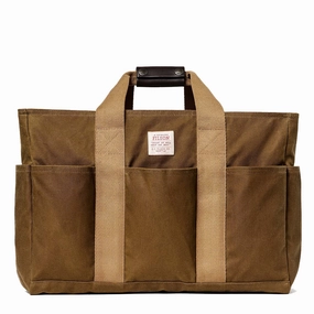 Filson Tin Cloth Supply Tote Dark Tan Limited Stock Hot Deal