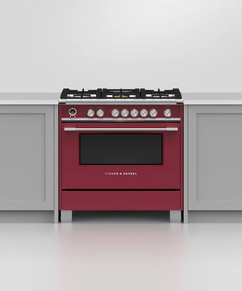 Fisher & Paykel OR36SCG6R1 Dual Fuel Range, 36", 5 Burners, Self-Cleaning