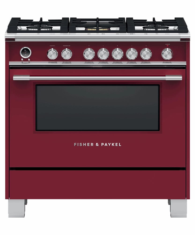 Fisher & Paykel OR36SCG6R1 Dual Fuel Range, 36", 5 Burners, Self-Cleaning
