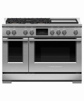 Fisher & Paykel RDV3485GDL Dual Fuel Range, 48", 5 Burners With Griddle, Self-Cleaning, Lpg