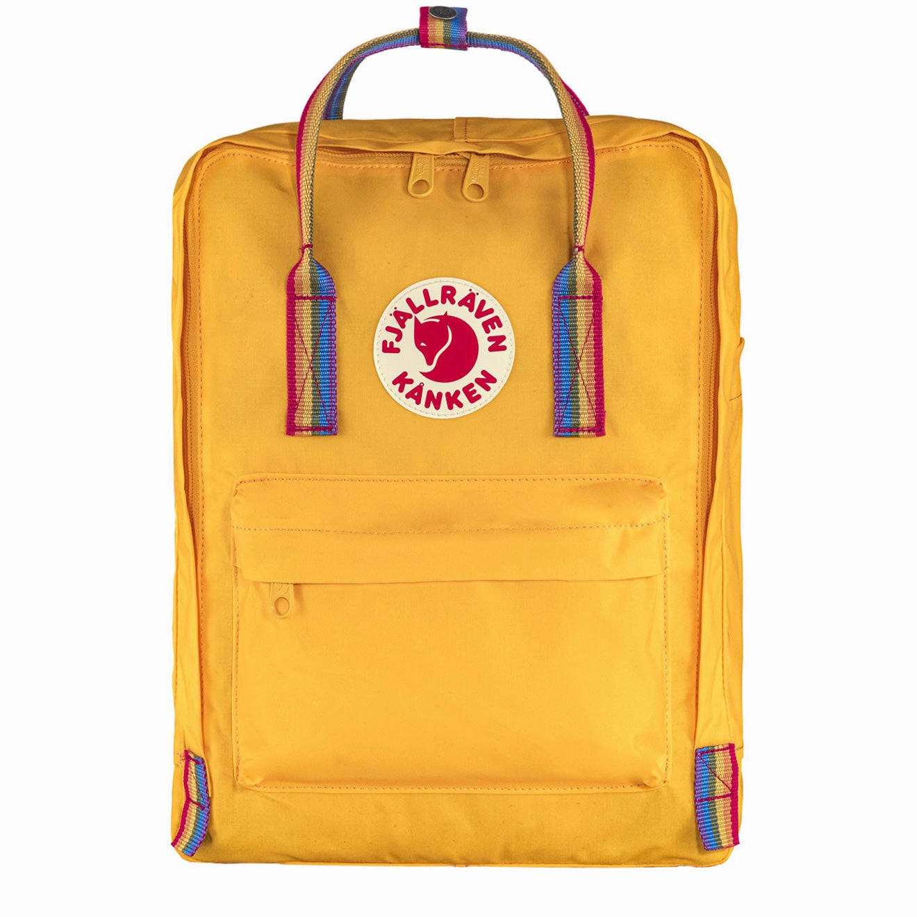 Exclusive Online Discount Fjallraven Kanken Classic Backpack Warm Yellow Rainbow Pattern