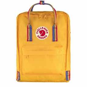 Exclusive Online Discount Fjallraven Kanken Classic Backpack Warm Yellow Rainbow Pattern