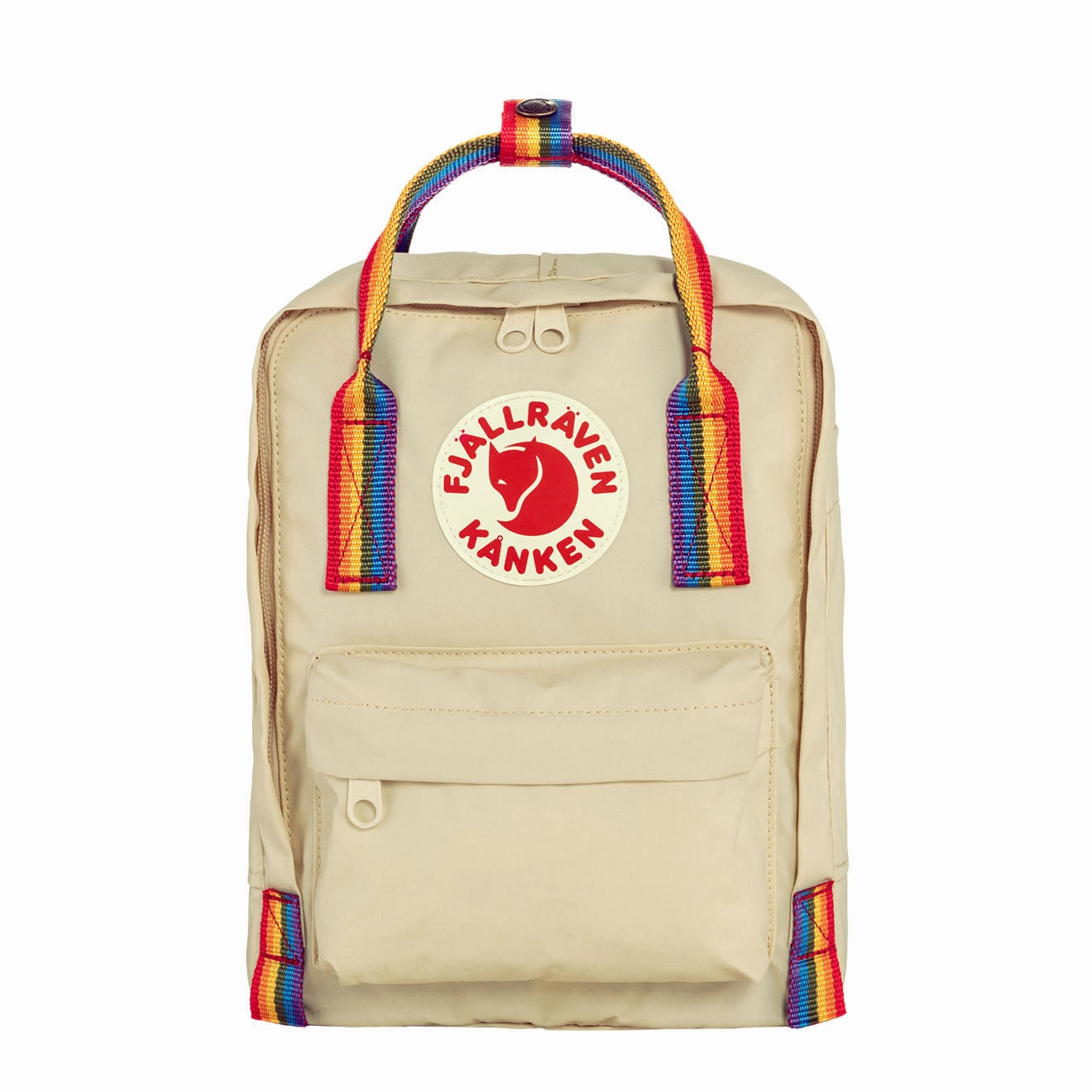 Special Surprise Sale Limited Edition Offer Fjallraven Kanken Rainbow Mini Light Oak-Rainbow Pattern