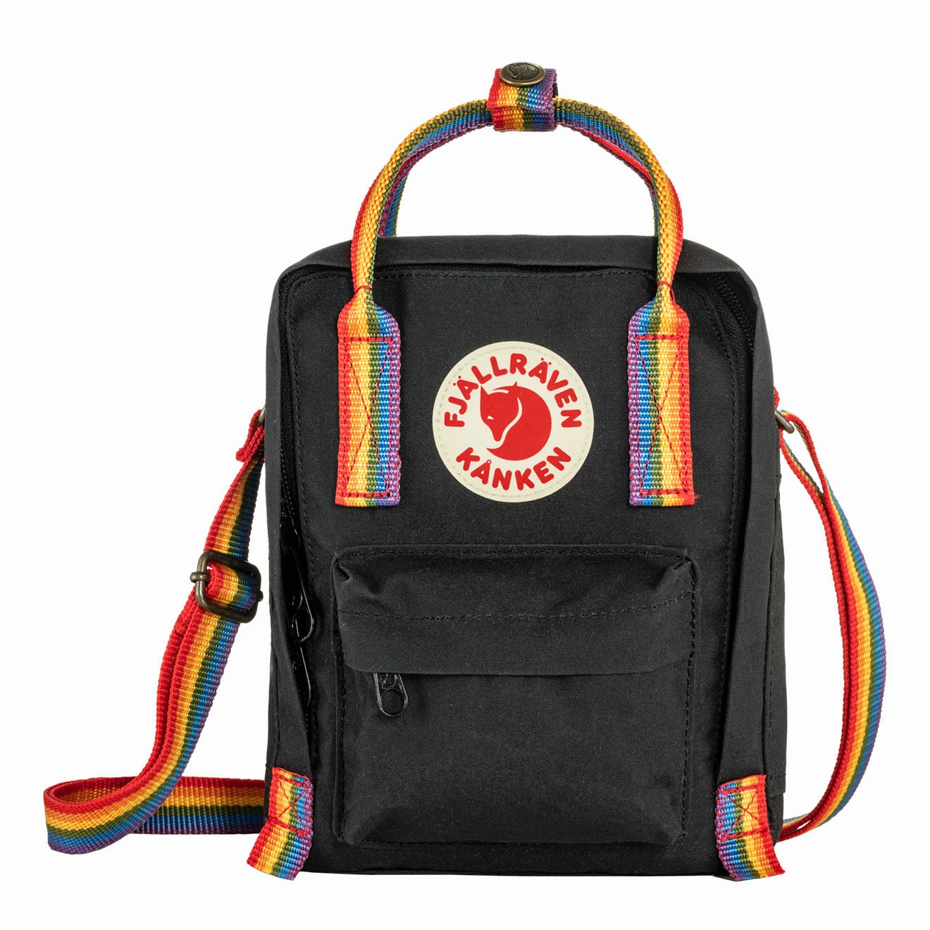 Hot Pick of the Day Dont Miss This Deal Fjallraven Kanken Rainbow Sling Black-Rainbow Pattern