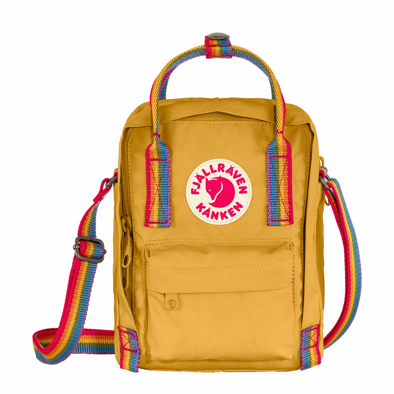 Sale Ending Soon Fjallraven Kanken Rainbow Sling Ochre / Rainbow
