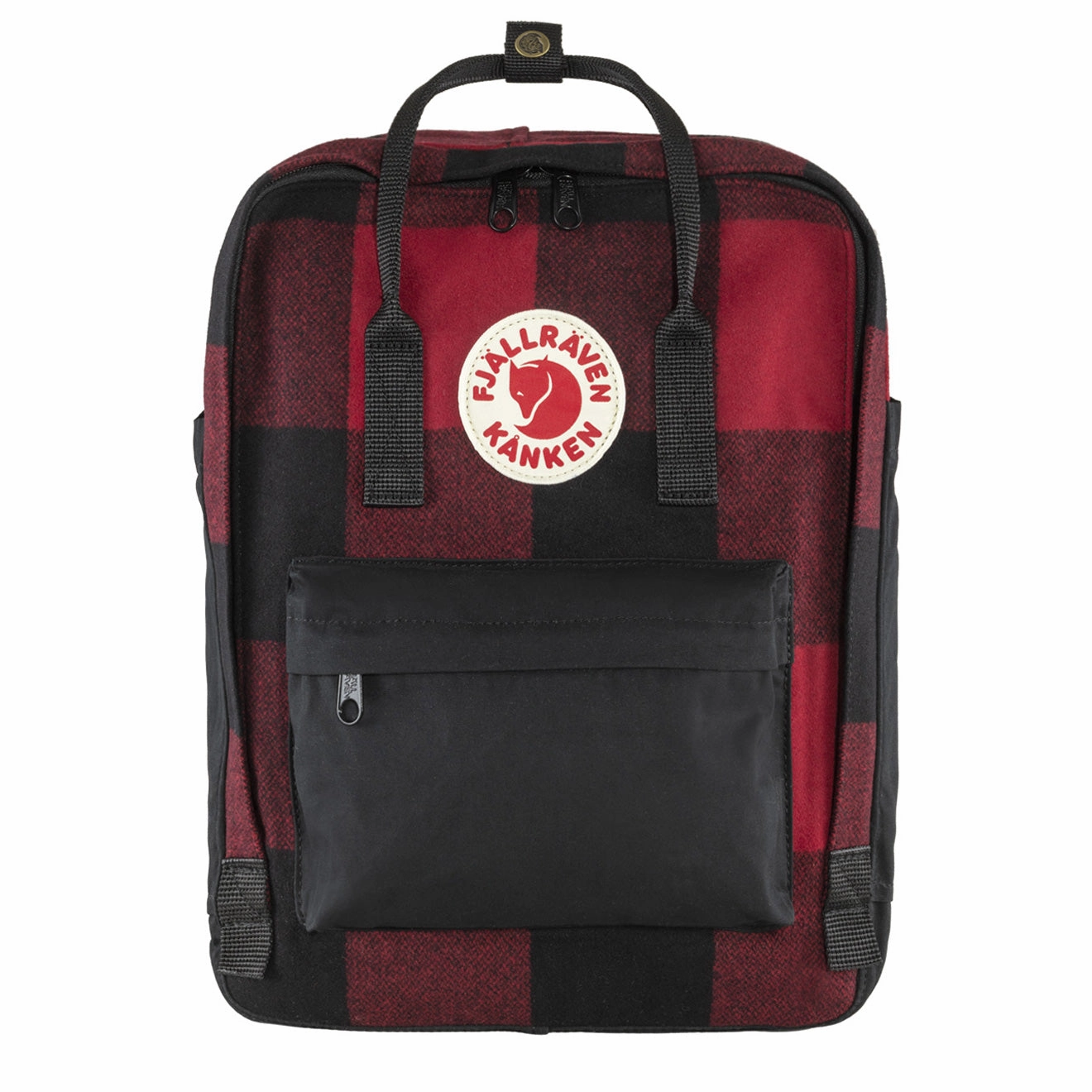 Fjallraven Kanken Re-Wool Red / Black Weekend Sale Special Dont Wait Save