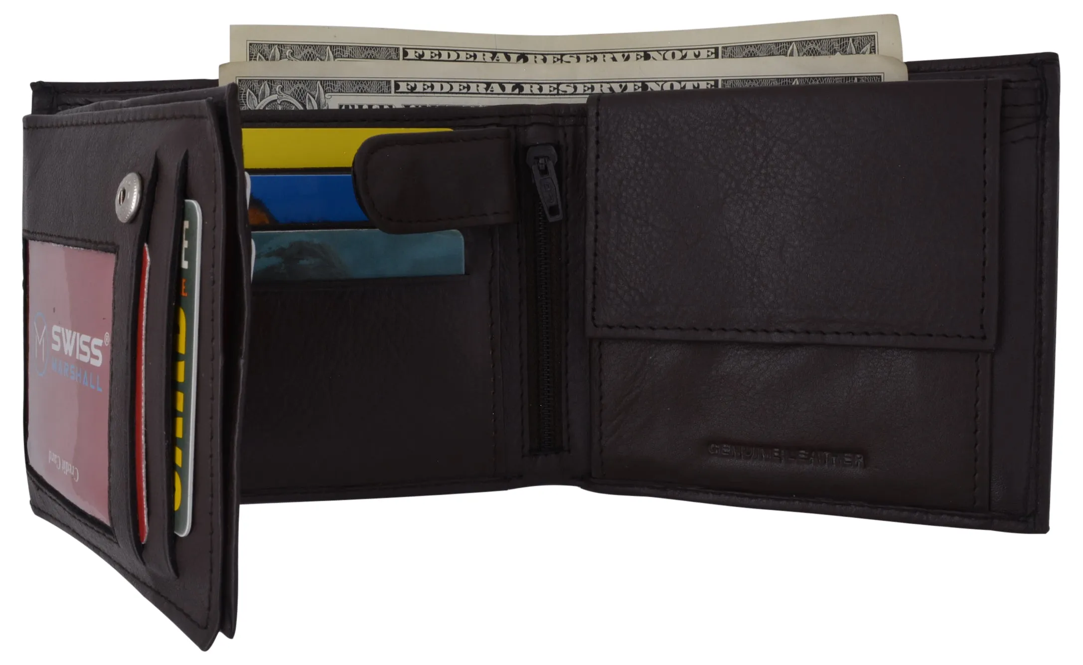 Mens Rfid Leather Multi Credit Card Id Snap Bifold Wallet With Coin Pouch Price Drop Frenzy Biggest Savings Now