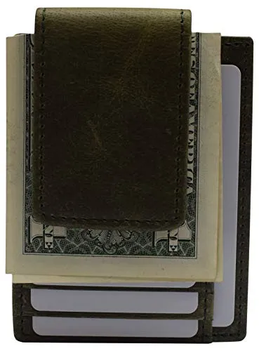 Money Clip Leather Wallet For Men Slim Front Pocket Rfid Blocking With Super Strong Magnetic Save More Online