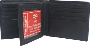 Special Surprise Sale Men'S Rfid Blocking Genuine Leather Center Flap Id Wallet For Men