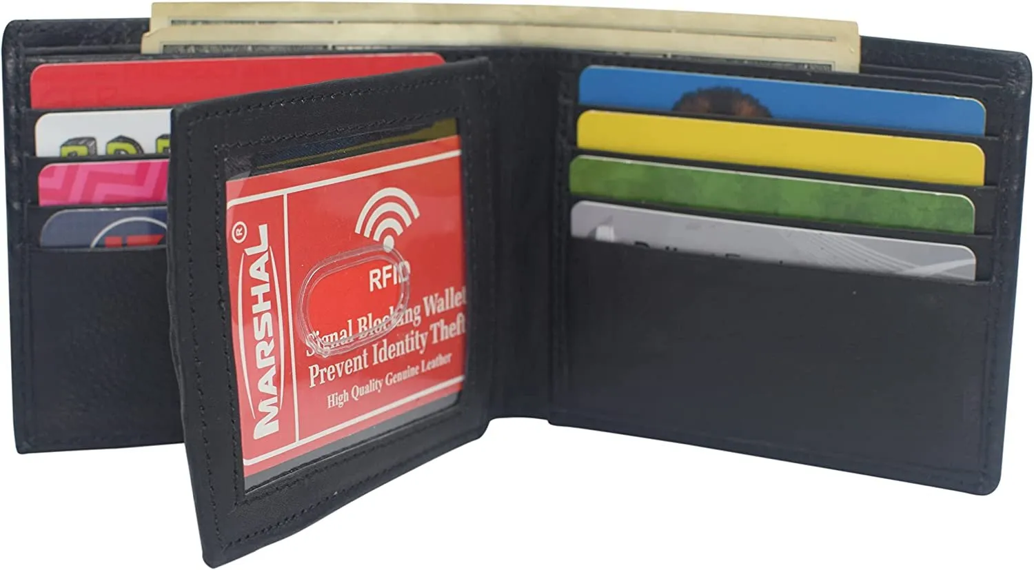 Men'S Rfid Blocking Genuine Leather Center Flap Id Wallet For Men Trending Today Steal Limited Stock Alert