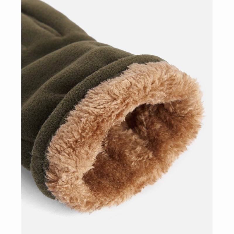 Sale Ending Soon Barbour Coalford Mens Fleece Gloves - Olive