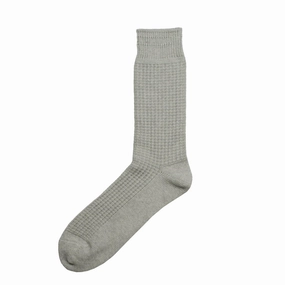 Rototo Cotton Waffle Crew Socks Medium Gray Clearance Steal Today