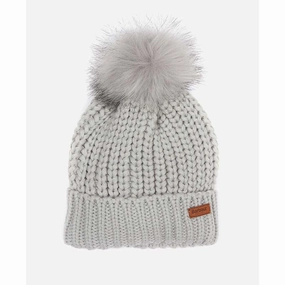 Clearance Event Alert Barbour Saltburn Ladies Beanie - Ice White