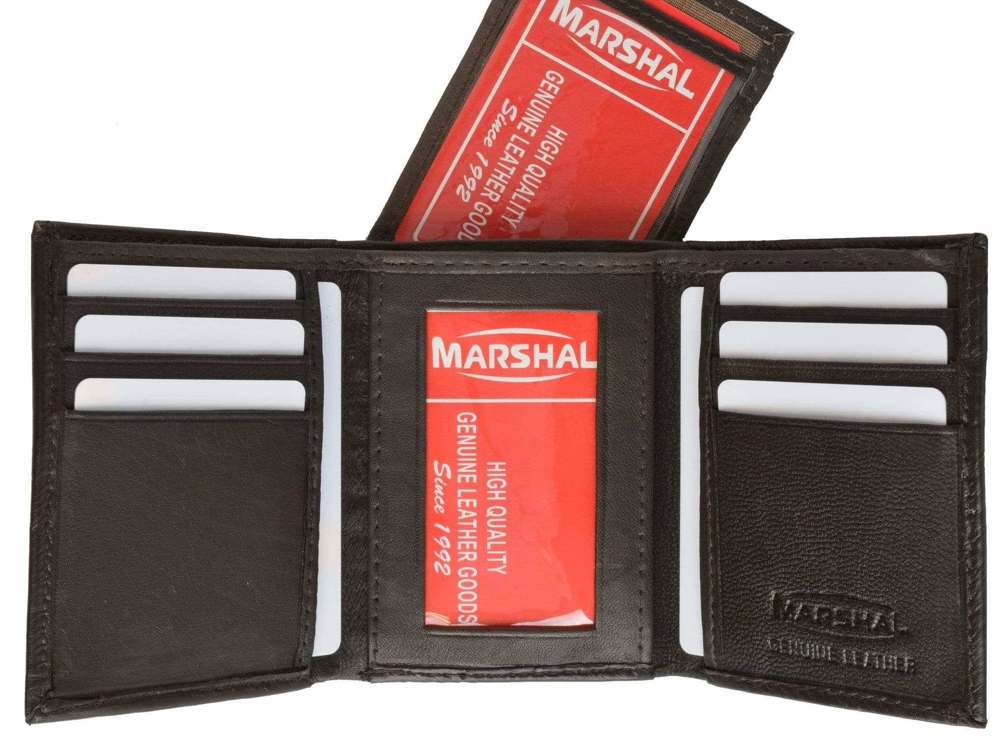Shop Smart Deals Cowhide Leather Removable Flap Card Id Holder Trifold Wallet 1955 Cf