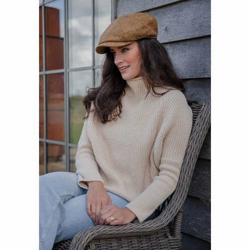 Clearance Sale Now Save Big Online Hicks & Brown Felsham Bakerboy Tweed Cap - Russet