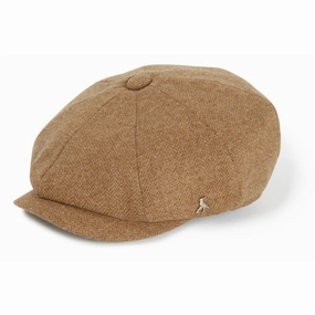 Shop Todays Picks Hicks & Brown Felsham Bakerboy Tweed Cap - Russet