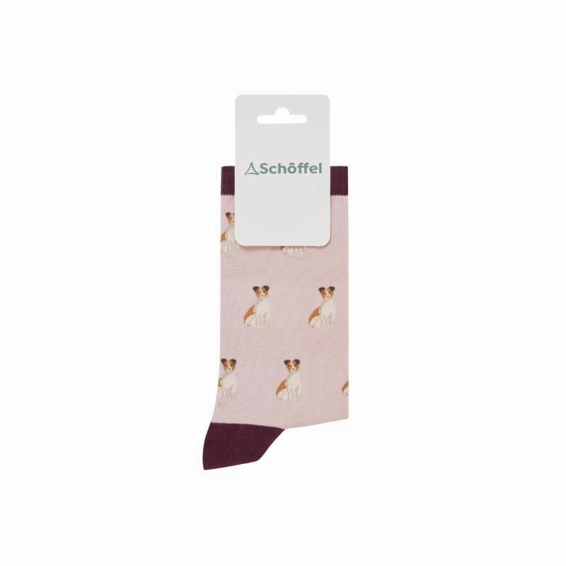 Hot Offer Frenzy Online Exclusive Steal Schoffel Ladies Cotton Sock - Jack Russel Print