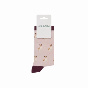 Hot Offer Frenzy Online Exclusive Steal Schoffel Ladies Cotton Sock - Jack Russel Print