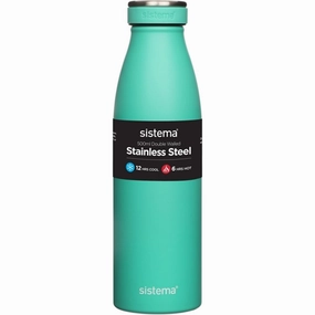 Hot Savings Alert Weekend Sale Special Sistema Stainless Steel Drink Bottle 500 Ml Minty Teal