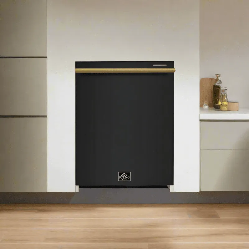 FORNO 24?? Pozzo Built-in Dishwasher with additional Antique Brass handles - FDWBI8067-24