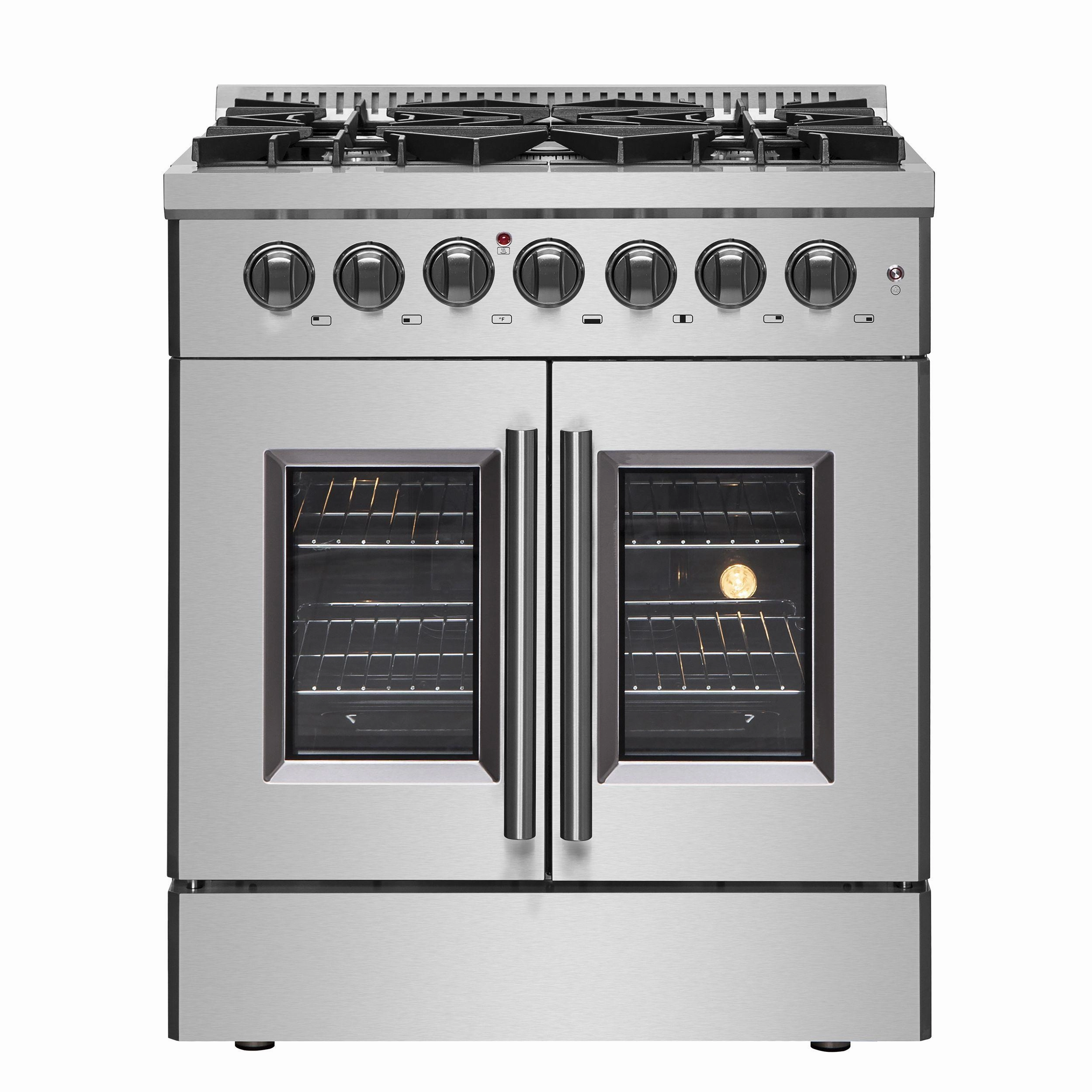 Forno FFSGS635630 Forno Galiano 30" Freestanding French Door Dual Fuel Range