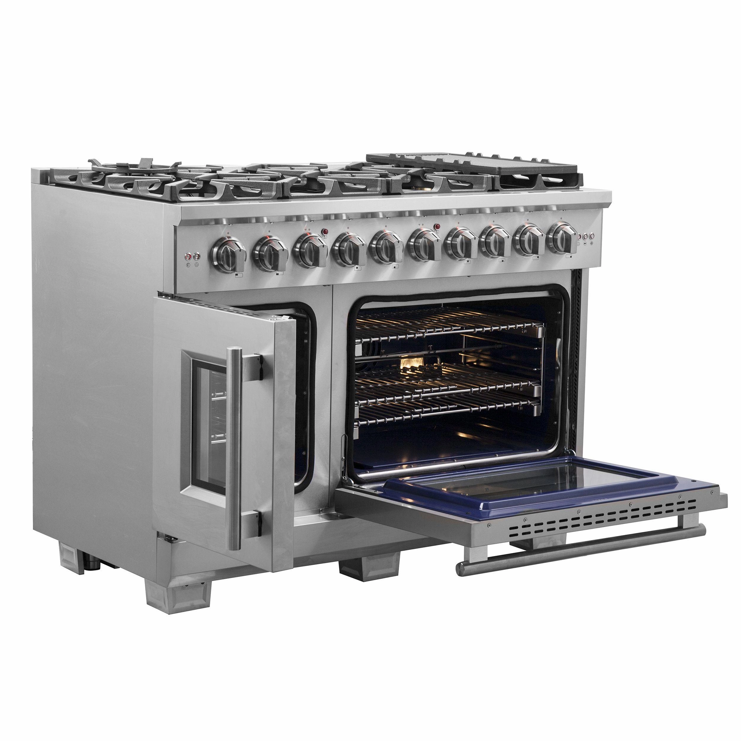 Forno FFSGS646048 Forno Capriasca 48" Freestanding French Door Gas Range