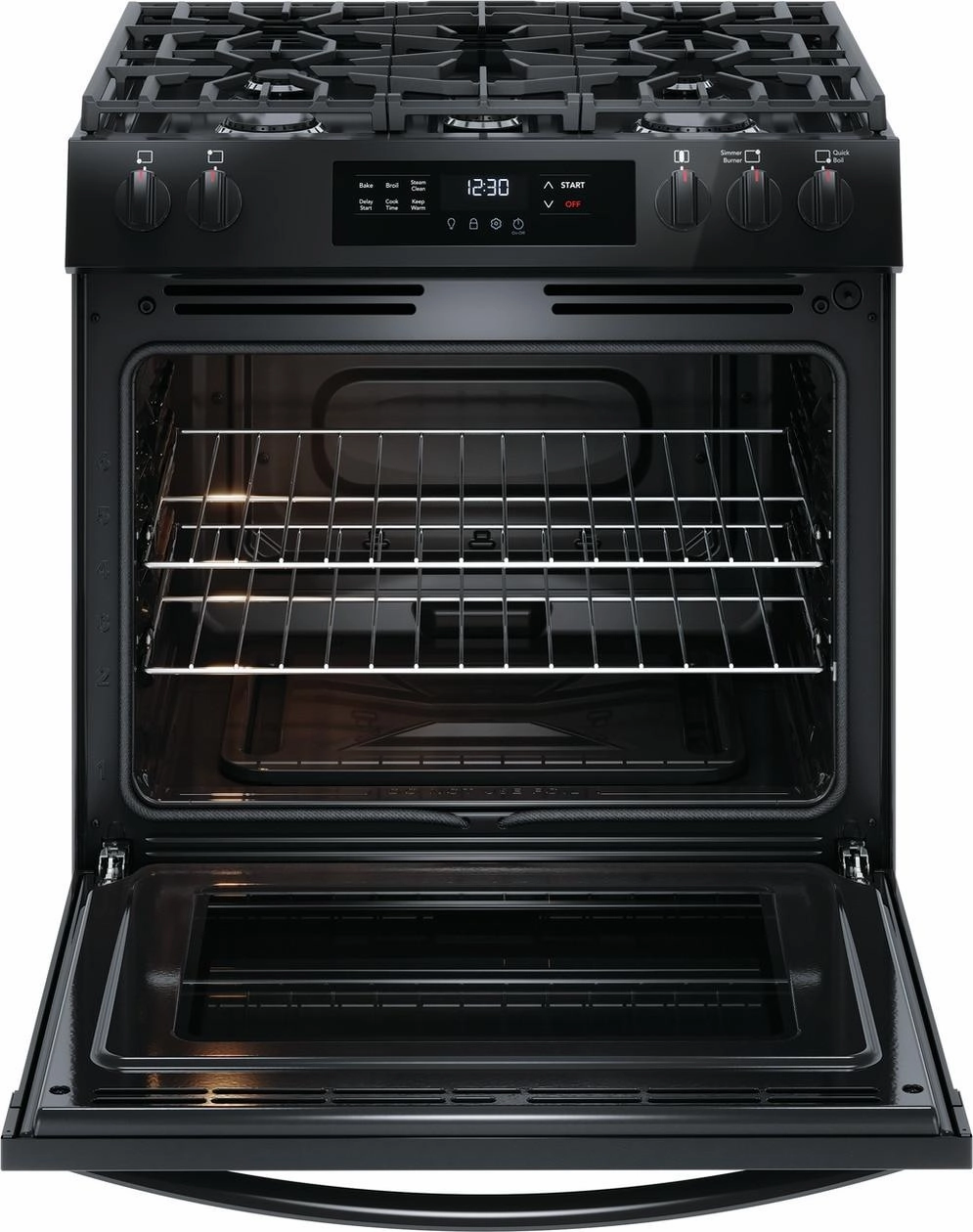 Frigidaire FCFG3062AB Frigidaire 30" Front Control Gas Range With Quick Boil