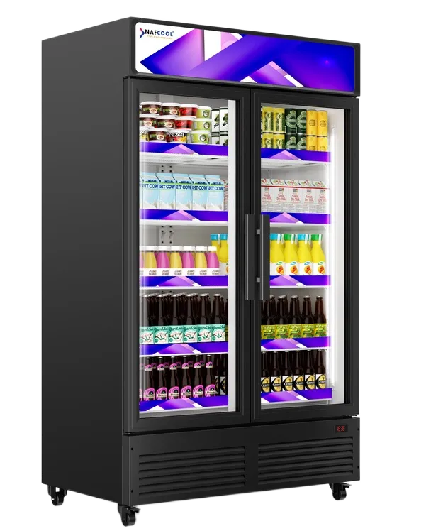 GDR47(H) ?TWO SECTION Glass Door Merchandiser Refrigerator