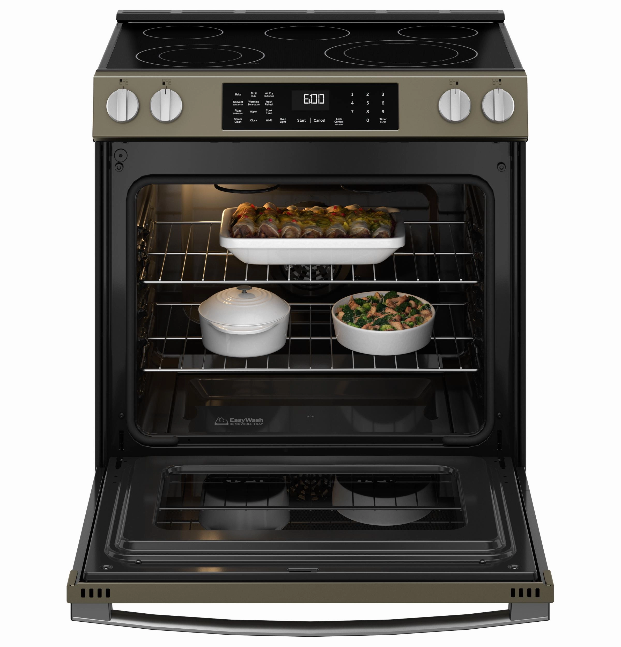 Ge Appliances GRS600AVES Ge 30" Slide-In Electric Convection Range With No Preheat Air Fry And Easywash&#8482; Oven Tray