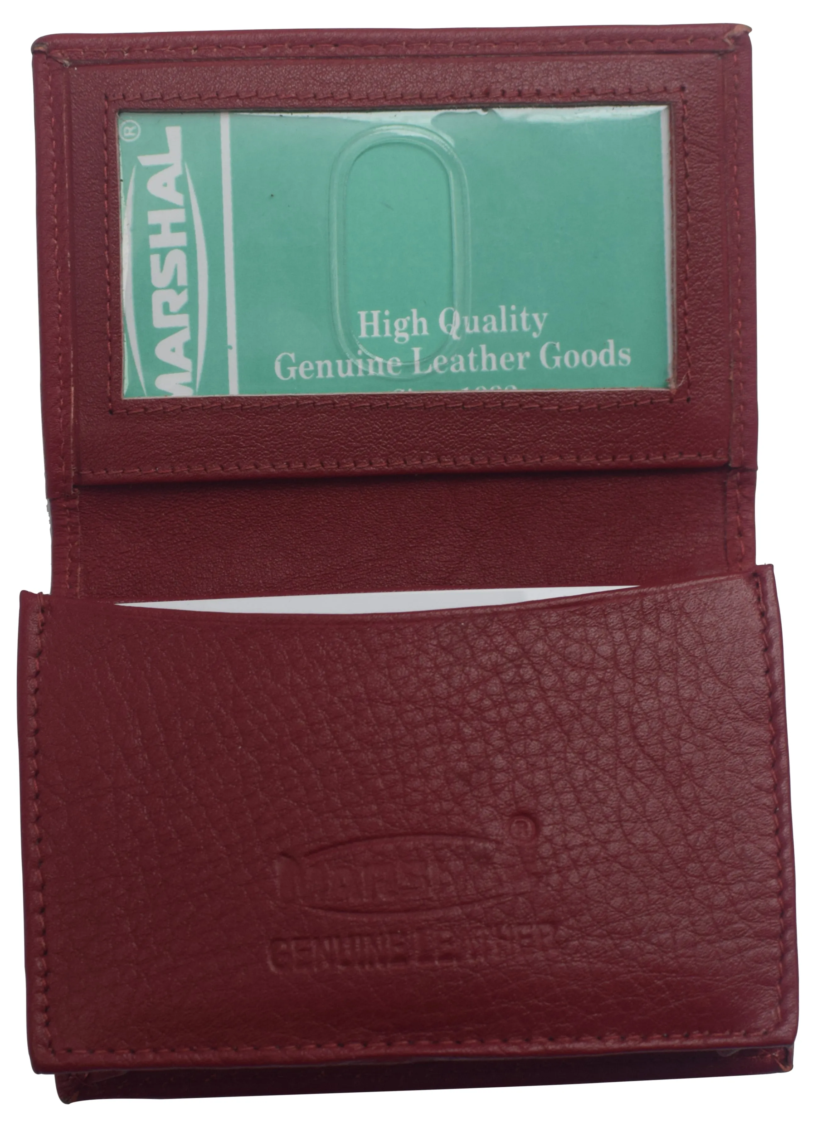 Genuine Leather Business Card Holder Name Card Case Credit Card Wallet With Id Window Rfid Blocking Big Hot Sale Dont Miss This Deal