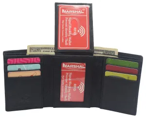 Hot Sale Today Shop Now Save Genuine Leather Trifold Wallets For Men - Mens Wallet With 2 Flip-Up Id Windows Rfid Blocking Gifts For Men
