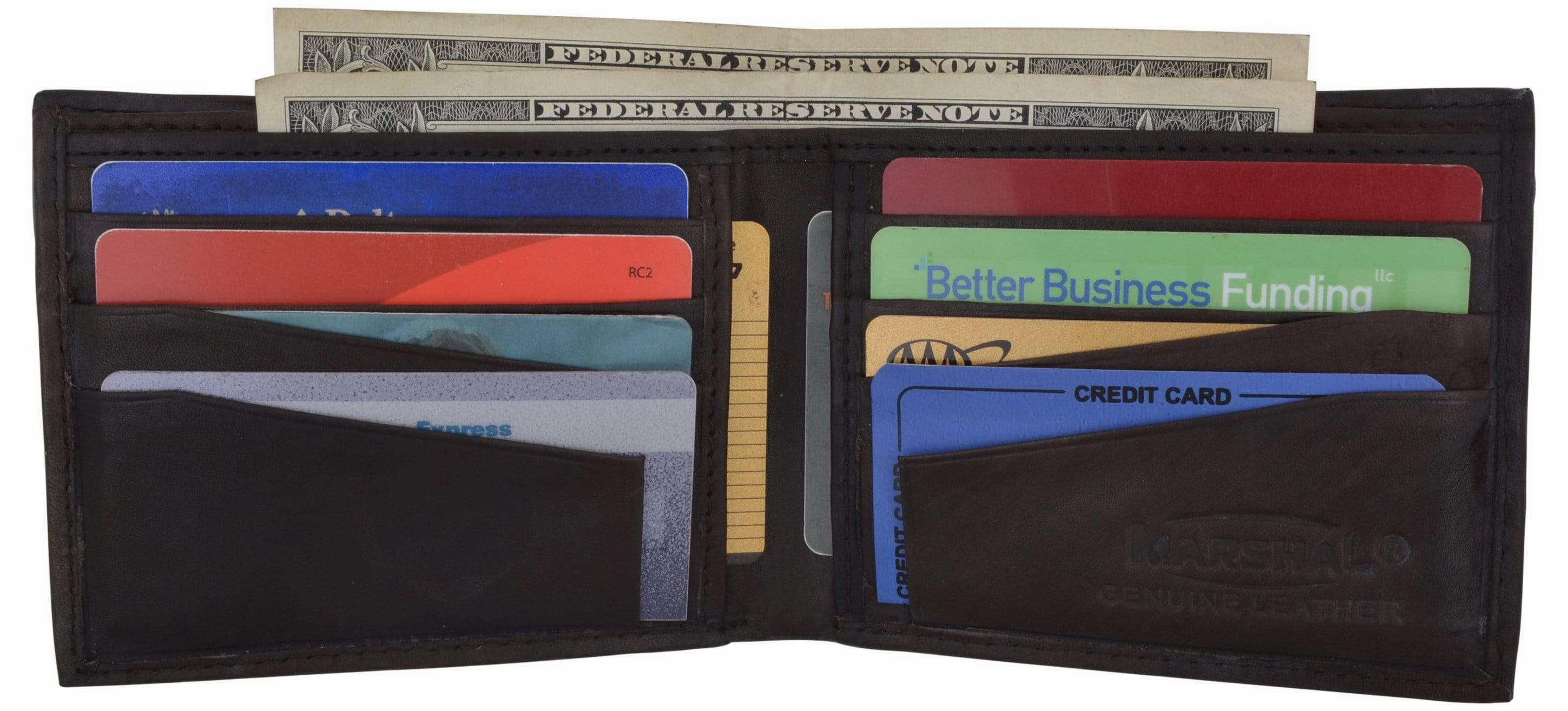 Dont Miss These Savings Genuine Cowhide Leather Simple Card Holder Bifold Wallet 758 Cf