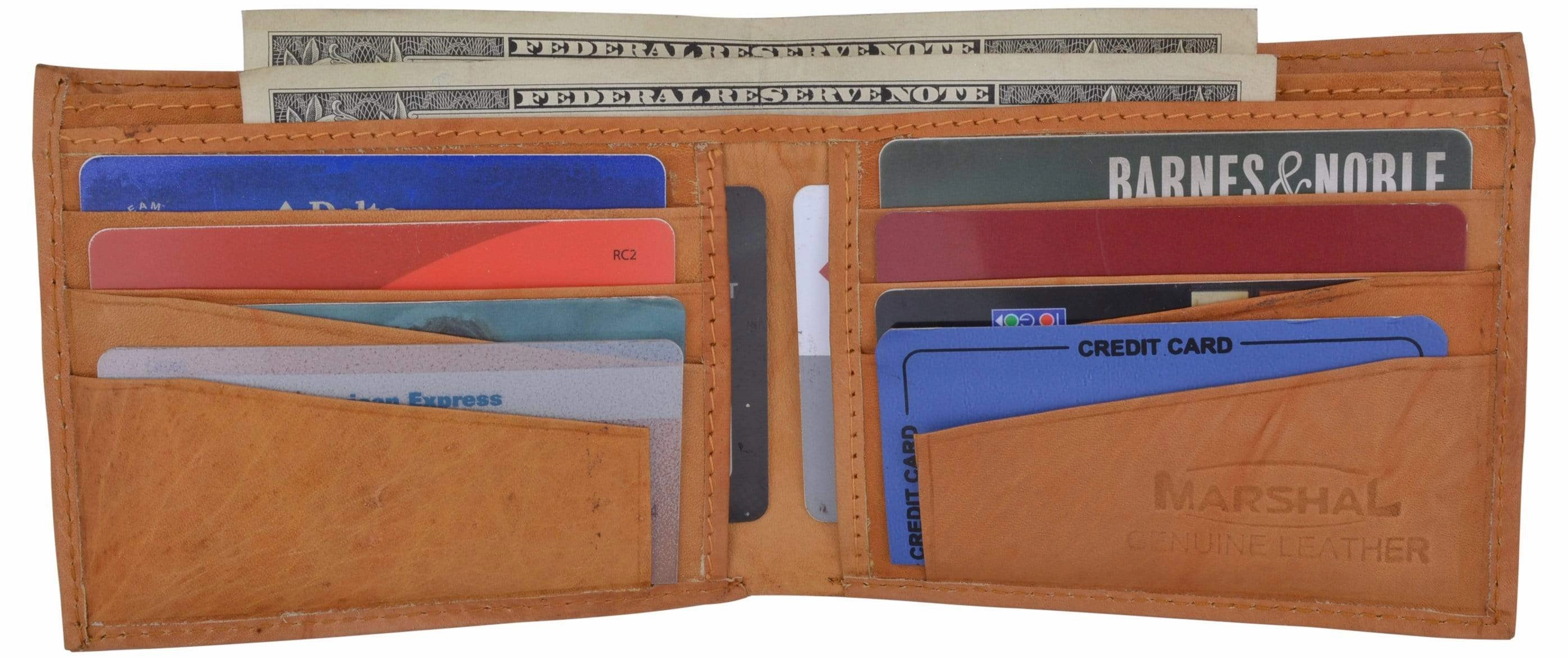 Genuine Cowhide Leather Simple Card Holder Bifold Wallet 758 Cf Shop Grab Savings