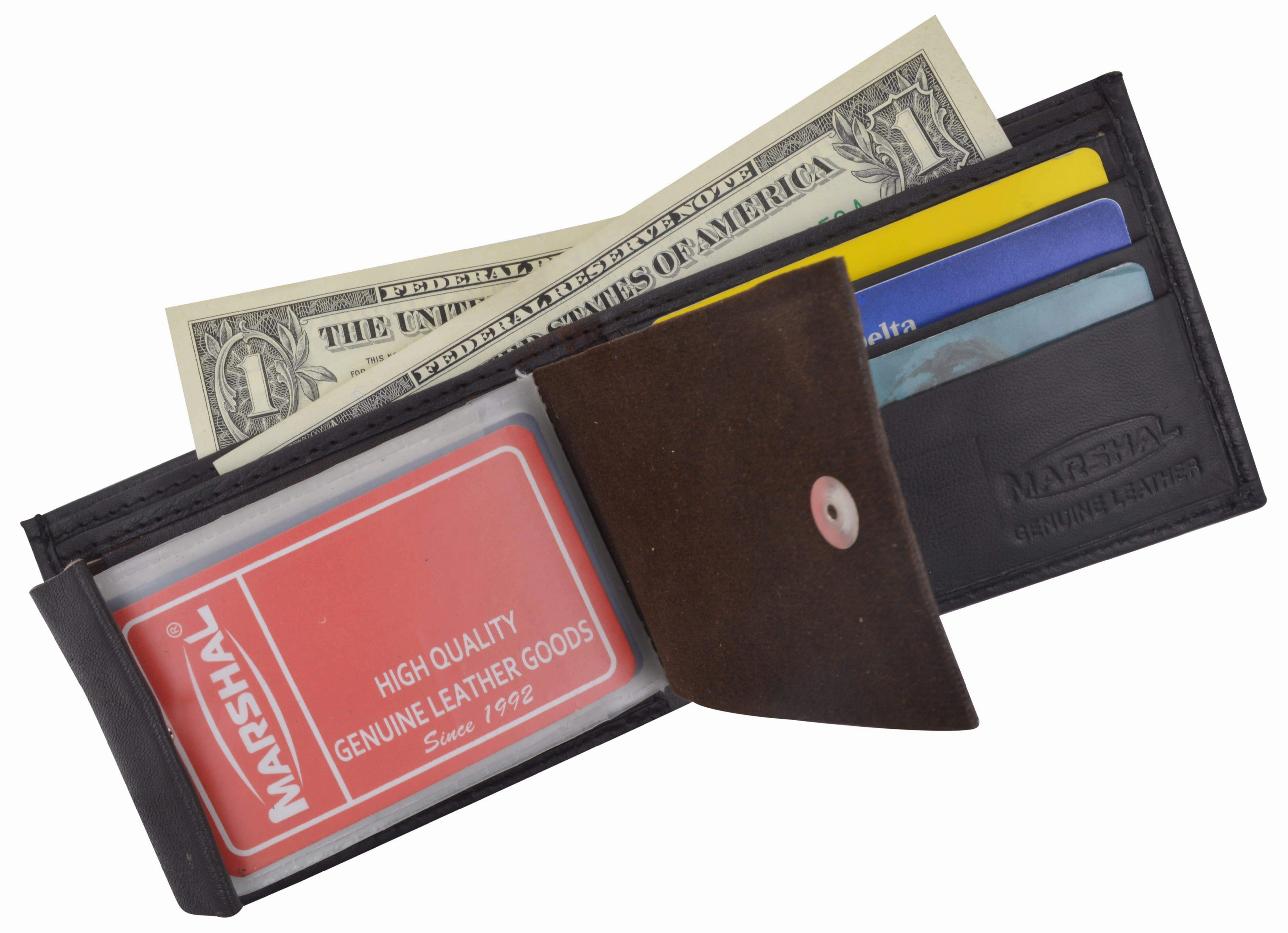 Exclusive Online Deal Genuine Lambskin Leather Bifold Snap Pocket Wallet 1154