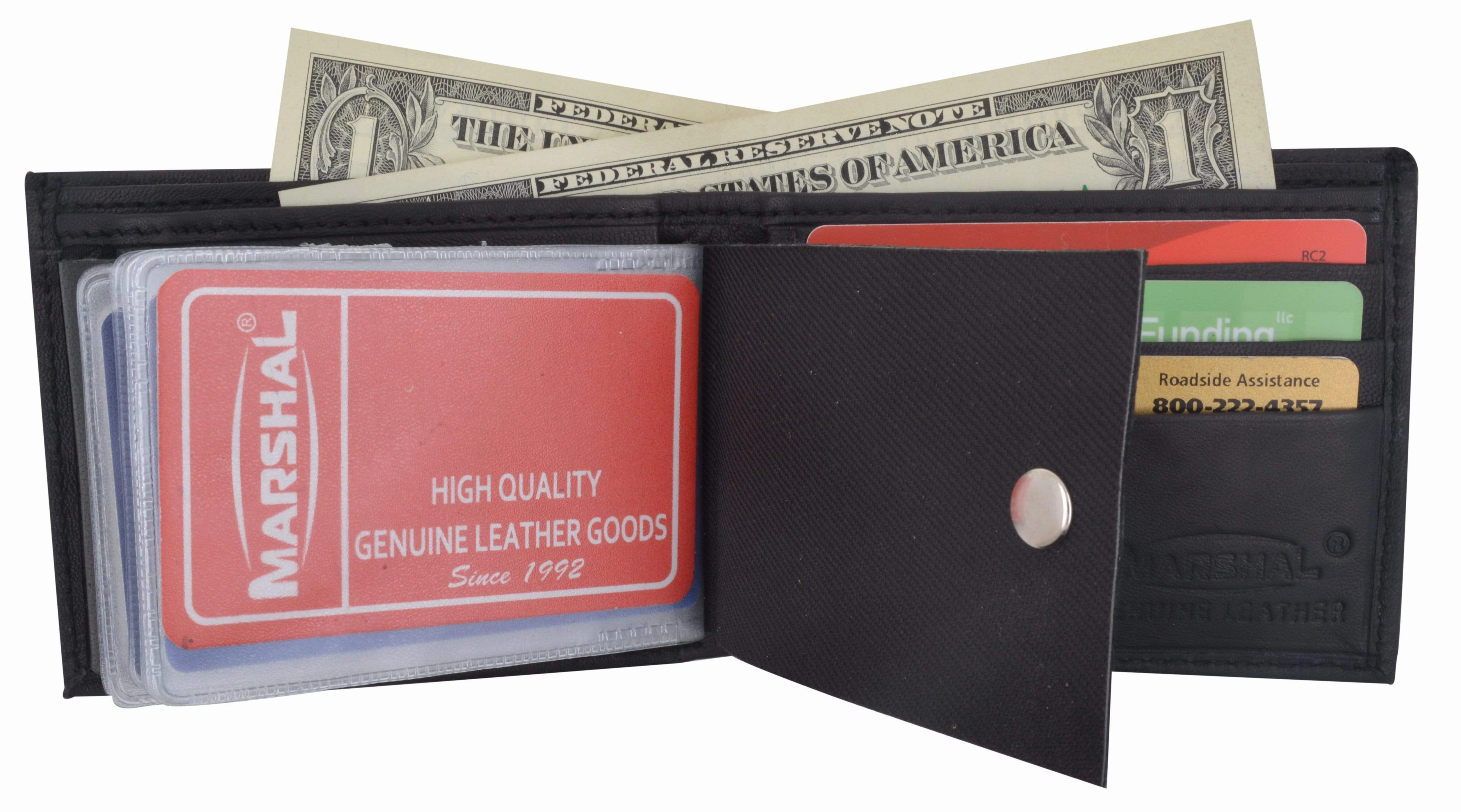 Best Price Online Genuine Lambskin Leather Bifold Snap Pocket Wallet 1154
