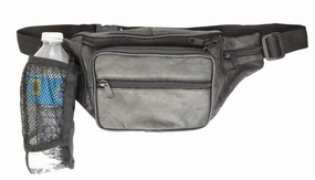 Special Savings Today Genuine Lambskin Leather Fanny Bag With Can Holder By Marshal Wallet