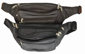 Genuine Lambskin Leather Large Fanny Bag By Marshal Wallet Special Occasion Discount