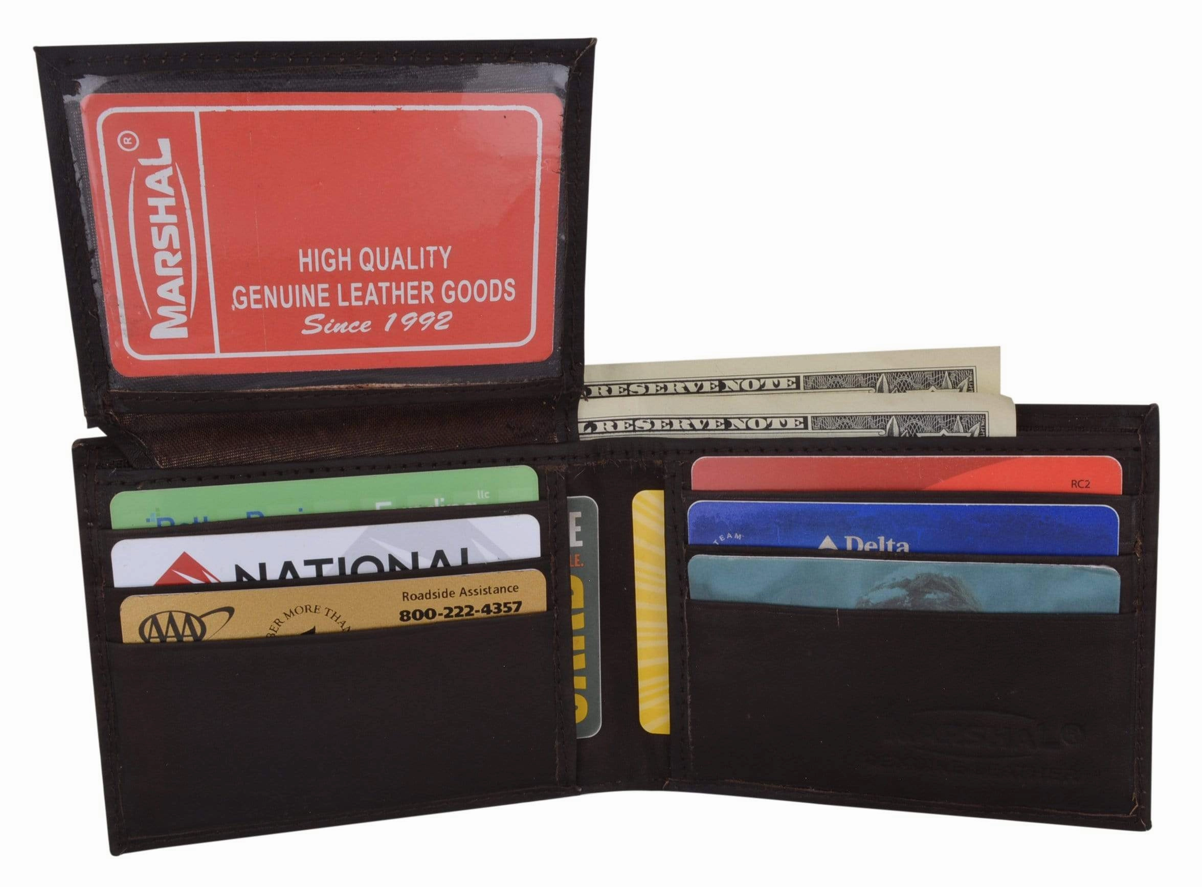 Trending Now Offer Genuine Lambskin Soft Leather Id And Credit Card Bifold Wallet 1153