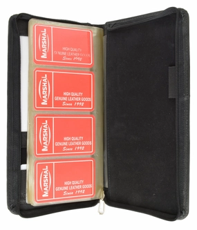 Today Only Hot Sale Weekend Sale Special Genuine Leather 160 Cards Business Name Id Credit Card Holder Book Case Keeper Organizer Black