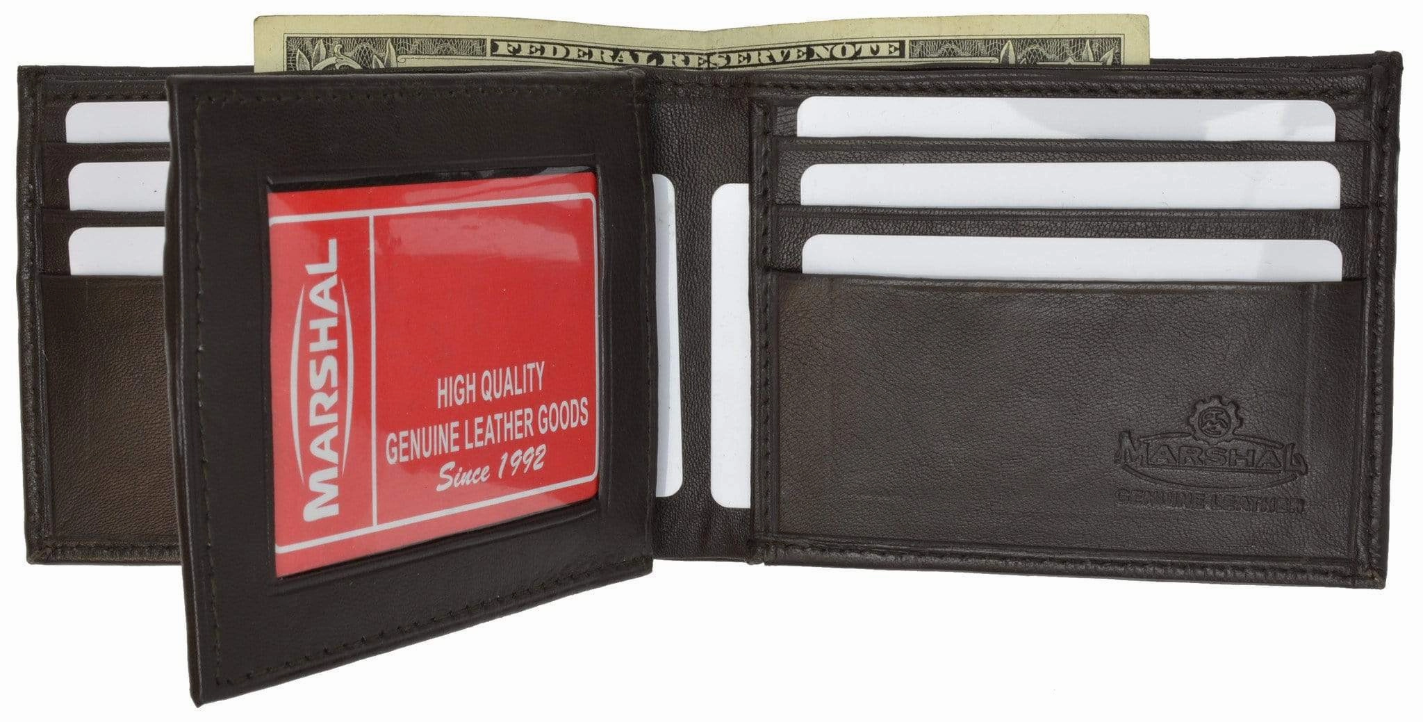 Genuine Leather Bifold Center Flap Lambskin Wallet With Id And Credit Card 52 Save Today Event