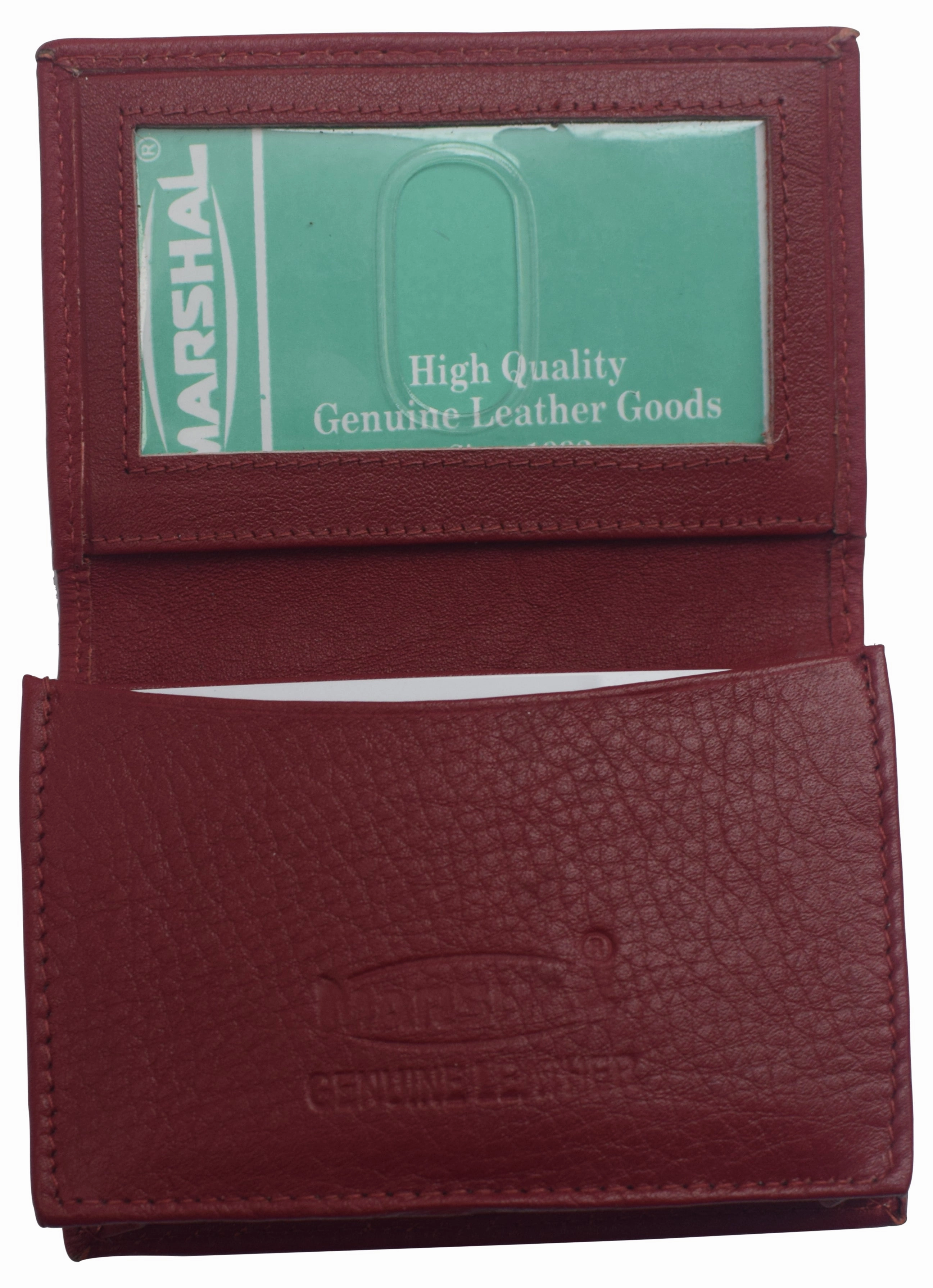 Genuine Leather Business Card Holder Name Card Case Credit Card Wallet With Id Window Rfid Blocking Big Hot Sale Dont Miss This Deal