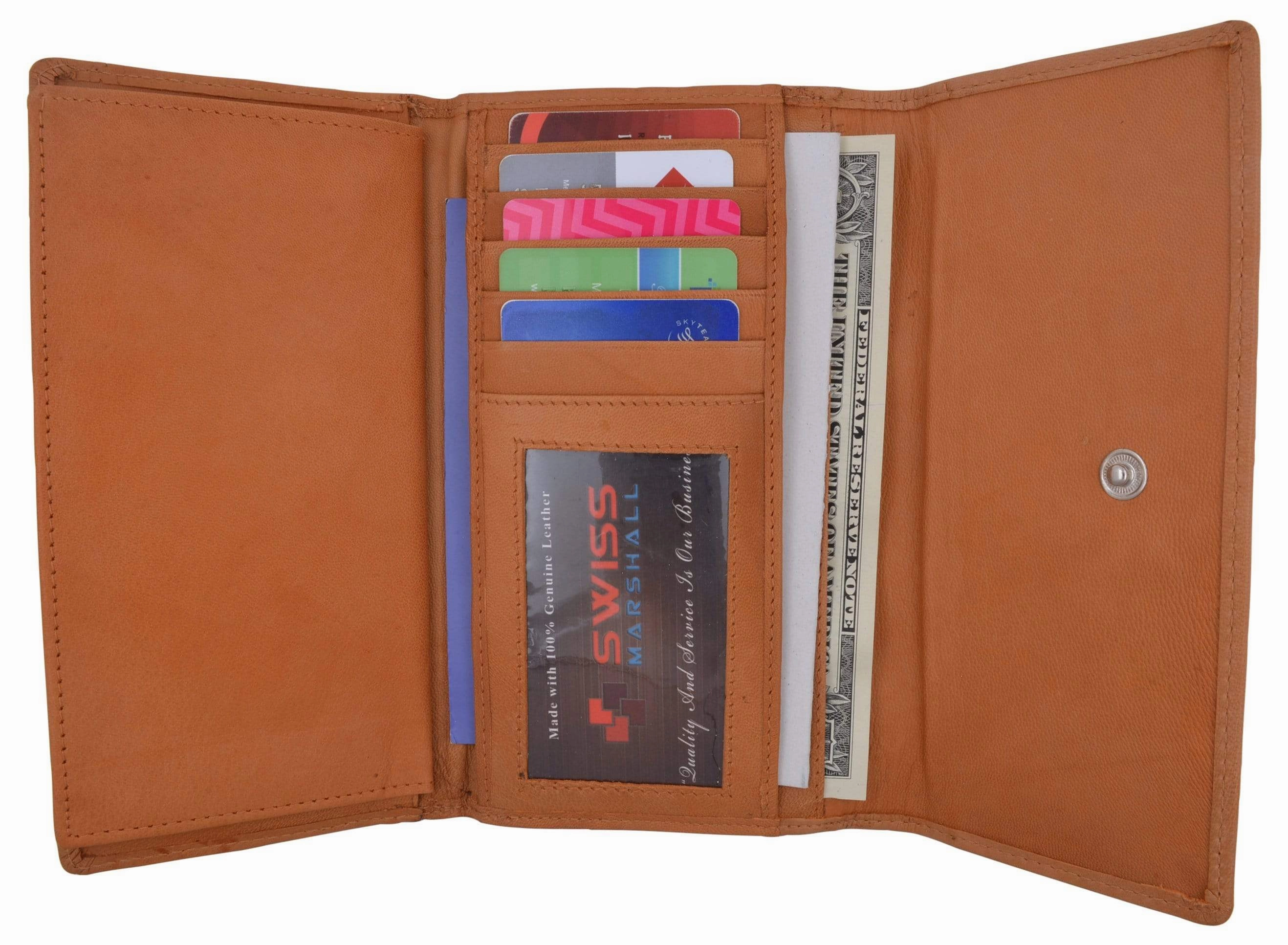 Genuine Leather Ladies Large Clutch Checkbook Holder Fashion Purse Wallet Special Surprise Sale