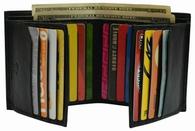 Hot Item Clearance Big Savings Event Genuine Leather Men'S Dual Credit Card Id Flap Bifold Wallet Passcase Rfid Blocking