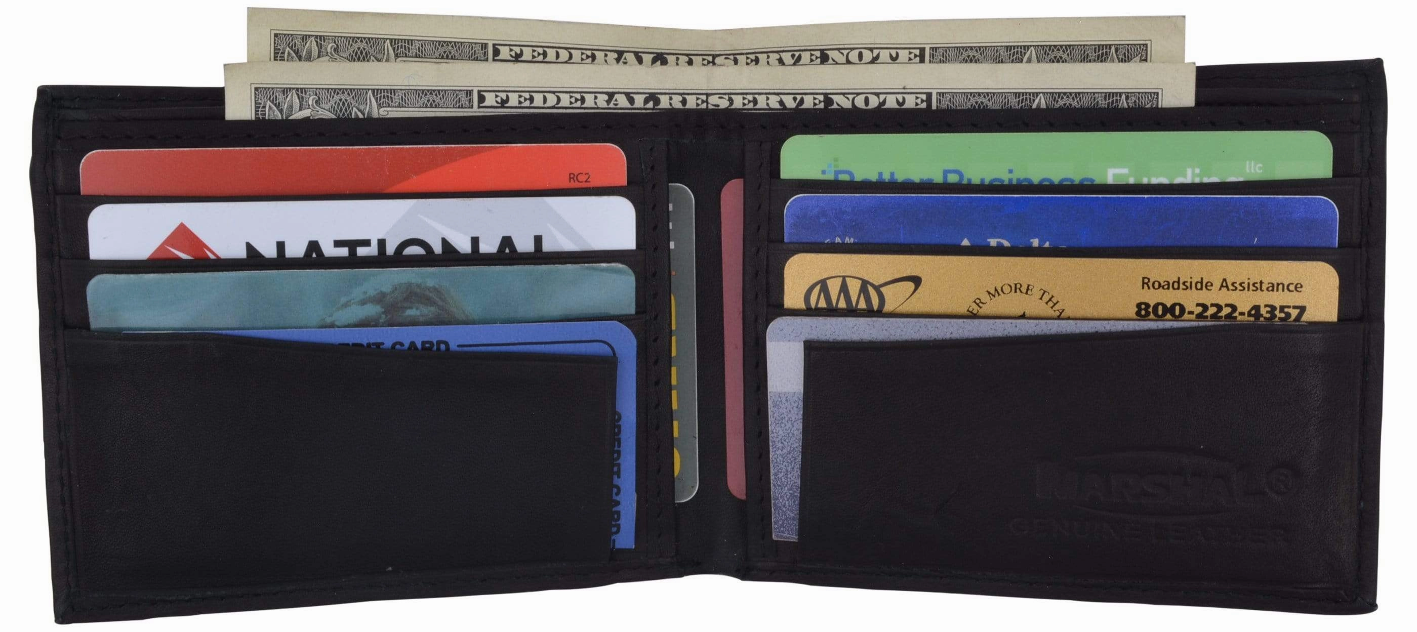 Genuine Leather Mens Bifold Slim Wallet Credit Card Holder 1308 Cf Save Big Today Exclusive Deal Inside