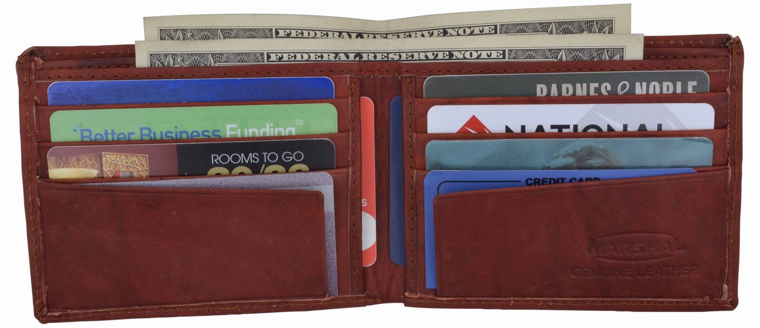 Grab It Before Gone Grab Your Savings Genuine Leather Mens Bifold Slim Wallet Credit Card Holder 1308 Cf