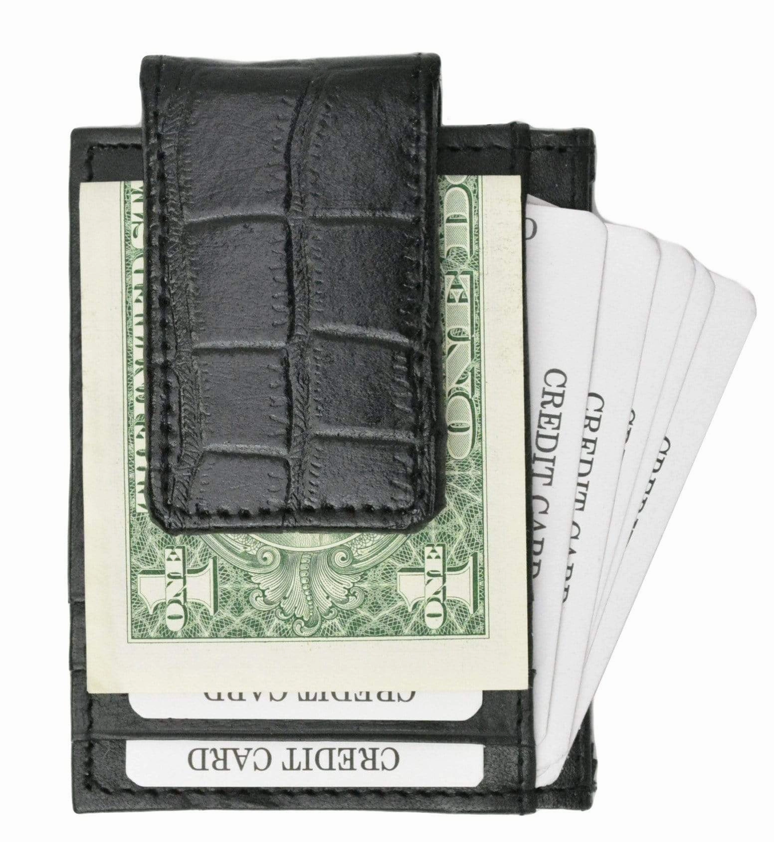 Hot Picks Today Genuine Leather Money Clip Front Pocket Wallet With Magnet Clip And Card Id Case 910E Cf (C)